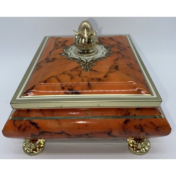 Blue Bird Confectionery Harry Vincent Limited Candy Tin Orange Gold England - Picture 6 of 14